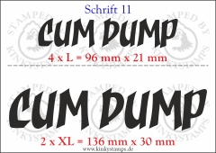 Temporäres Klebetattoo „Cum Dump“