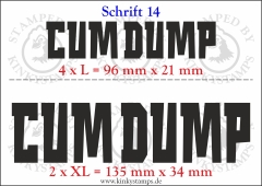 Temporäres Klebetattoo „Cum Dump“