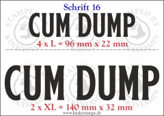 Temporäres Klebetattoo „Cum Dump“