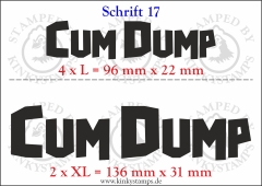 Temporäres Klebetattoo „Cum Dump“