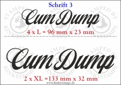 Temporäres Klebetattoo „Cum Dump“