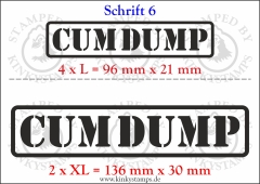 Temporäres Klebetattoo „Cum Dump“