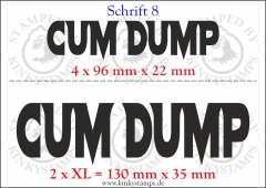 Temporäres Klebetattoo „Cum Dump“