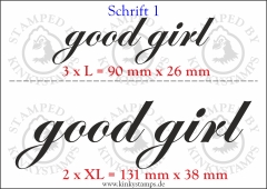Temporäres Klebetattoo „good girl“