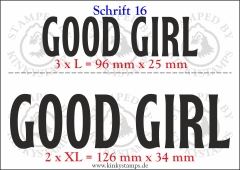 Temporäres Klebetattoo „good girl“