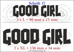 Temporäres Klebetattoo „good girl“
