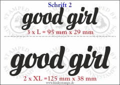 Temporäres Klebetattoo „good girl“