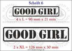 Temporäres Klebetattoo „good girl“