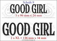 Temporäres Klebetattoo „good girl“