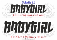 Temporäres Klebetattoo „Babygirl“