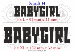 Temporäres Klebetattoo „Babygirl“