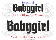 Temporäres Klebetattoo „Babygirl“