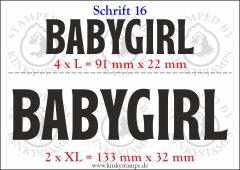 Temporäres Klebetattoo „Babygirl“