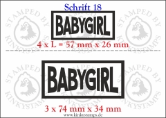 Temporäres Klebetattoo „Babygirl“