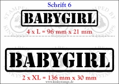 Temporäres Klebetattoo „Babygirl“