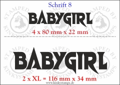 Temporäres Klebetattoo „Babygirl“
