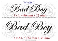 Temporäres Klebetattoo „Bad Boy“