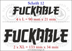 Temporäres Klebetattoo „Fuckable“