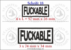 Temporäres Klebetattoo „Fuckable“