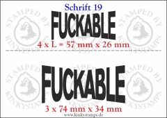Temporäres Klebetattoo „Fuckable“
