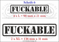 Temporäres Klebetattoo „Fuckable“