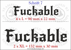 Temporäres Klebetattoo „Fuckable“