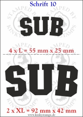 Temporäres Klebetattoo „Sub“