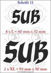 Temporäres Klebetattoo „Sub“