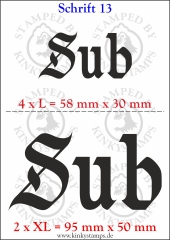 Temporäres Klebetattoo „Sub“
