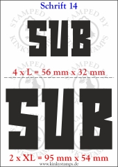 Temporäres Klebetattoo „Sub“