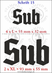 Temporäres Klebetattoo „Sub“