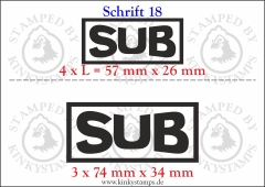 Temporäres Klebetattoo „Sub“