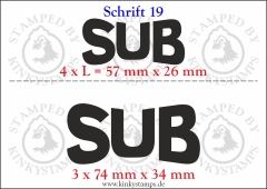 Temporäres Klebetattoo „Sub“