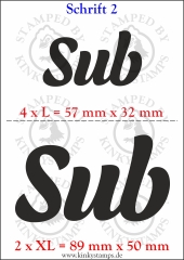 Temporäres Klebetattoo „Sub“