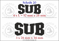 Temporäres Klebetattoo „Sub“