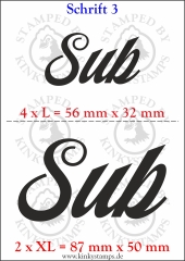 Temporäres Klebetattoo „Sub“