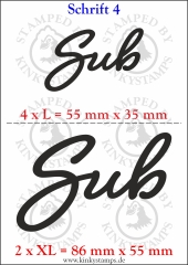 Temporäres Klebetattoo „Sub“