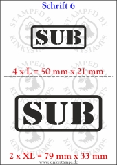 Temporäres Klebetattoo „Sub“
