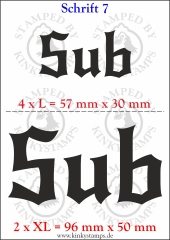 Temporäres Klebetattoo „Sub“