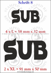 Temporäres Klebetattoo „Sub“