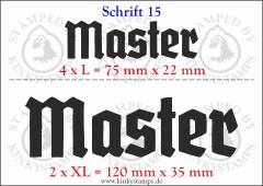 Temporäres Klebetattoo „Master“