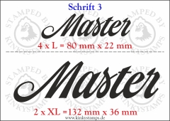 Temporäres Klebetattoo „Master“
