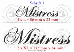 Temporäres Klebetattoo „Mistress“