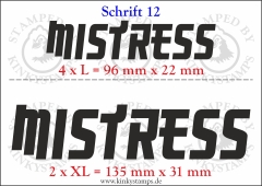 Temporäres Klebetattoo „Mistress“