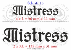 Temporäres Klebetattoo „Mistress“