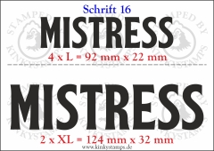 Temporäres Klebetattoo „Mistress“