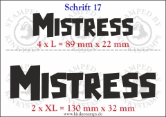 Temporäres Klebetattoo „Mistress“