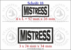 Temporäres Klebetattoo „Mistress“