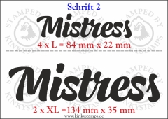 Temporäres Klebetattoo „Mistress“