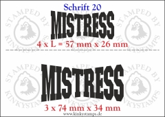 Temporäres Klebetattoo „Mistress“